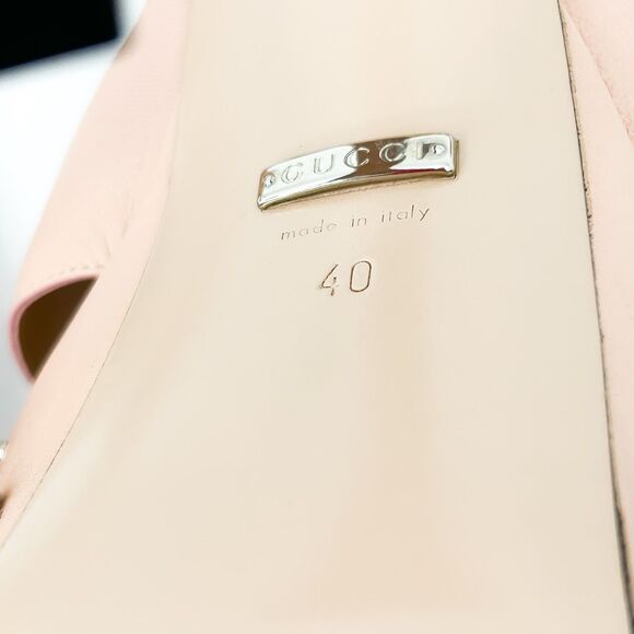 Gucci Janaya GG Studded Platform Sandals EU 40 US 10 Pink Leather High Heel - Picture 11 of 14